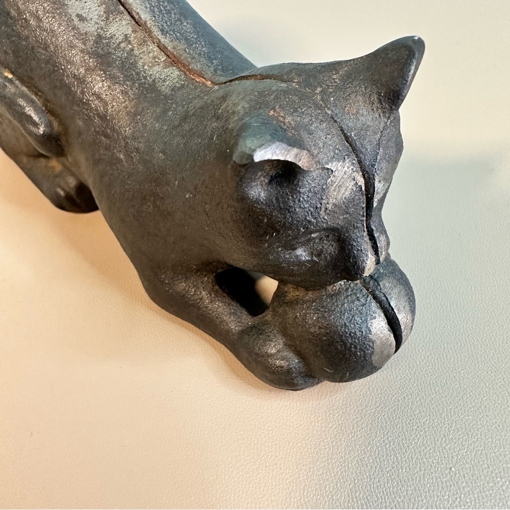 VTG Cast Iron Cat with Yarn Bank 2.5"H x 2"W x 5"D - Picture 8 of 8